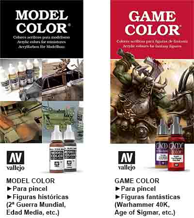 Diferencia entre pinturas acrílicas para modelismo Vallejo Model Color Vs Vallejo Game Color