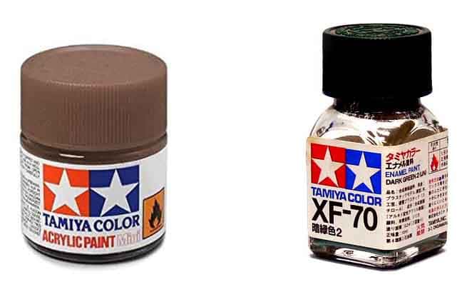 tamiya acrylic vs enamel x-xf paints