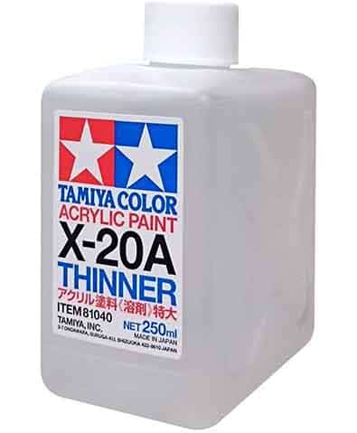 tamiya x-20a acrylic thinner solvent in 250 ml bottle