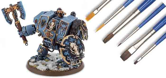 warhammer miniatures painting with brush