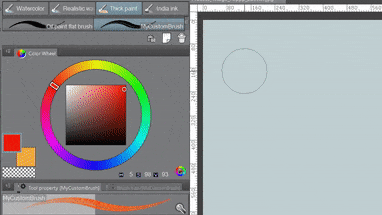 color jitter brush in Clip Studio demo animation