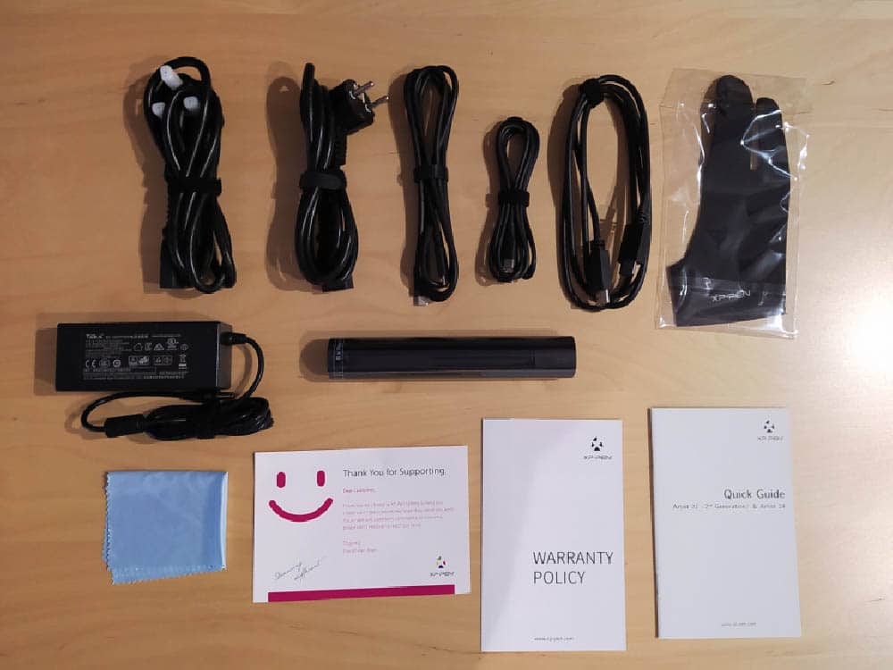 xp pen artist 22 2nd gen review whats included in the box
